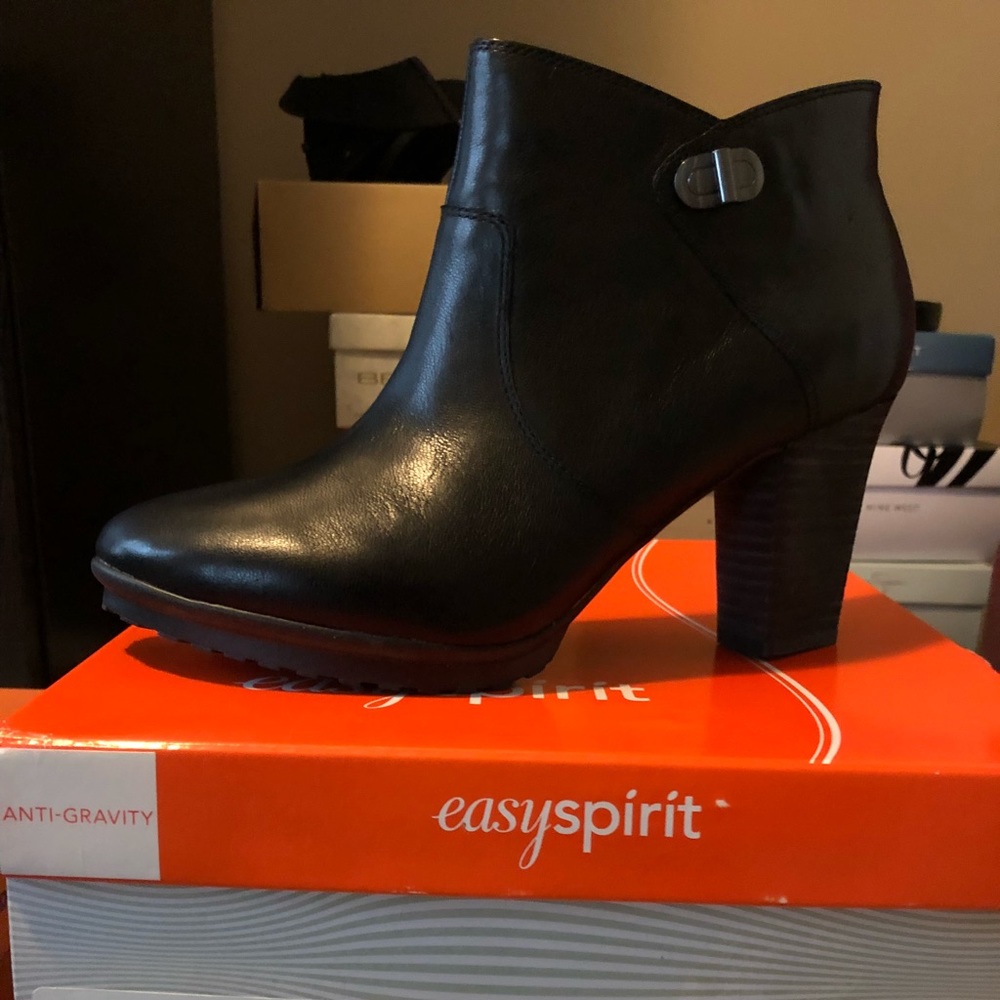 Kassandra Booties 3.25” heel, leather upper